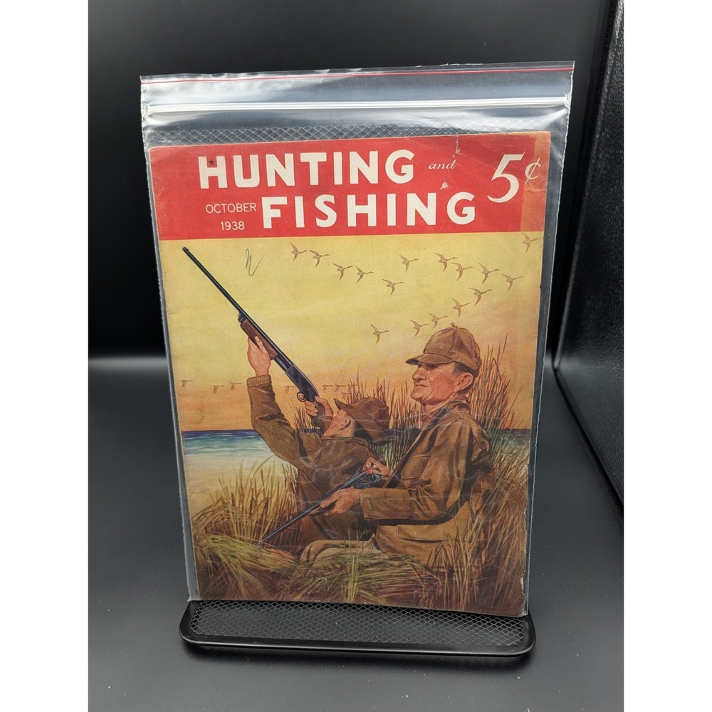 Vintage Hunting And Fishing Magazine October 1938 Outdoorsman Camping‎ Dogs